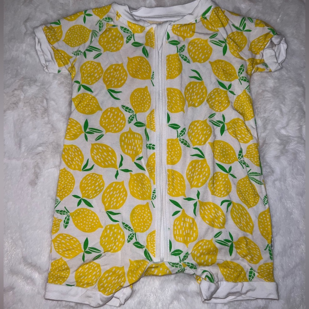 Little sleepies lemon shortie romper